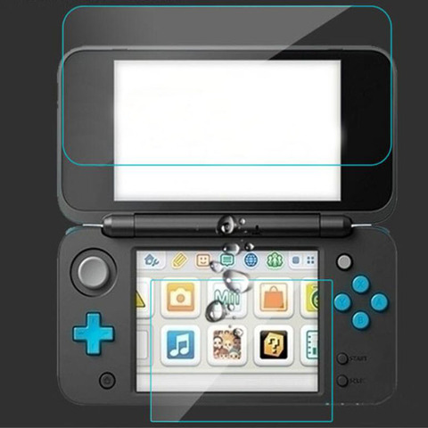 Top Tempered Glass LCD Screen Protector+Bottom Clear Full Cover Protective Film Guard for Nintendo New 2DS XL/LL 2DSXL/2DSLL ► Photo 1/5