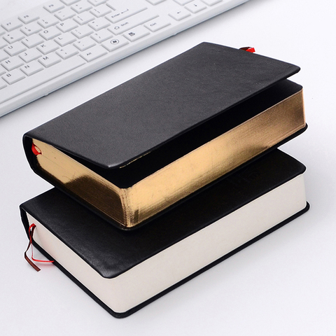 Retro Leather Notebook Thick Paper Bible Diary Book Notepad New Blank Weekly Plan Writing Notebooks Office School Supplies ► Photo 1/5