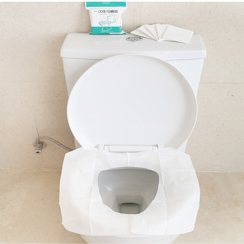 10Pcs/Pack Disposable Toilet Seat Pad Durable Double-Layer Toilet Paper Pad Home Travel Bathroom Supplies ► Photo 1/1