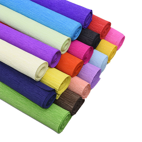 250*25cm Colored Crepe Paper Roll Origami Crinkled Crepe Paper Craft DIY Flowers Decoration Gift Wrapping Paper Craft ► Photo 1/6