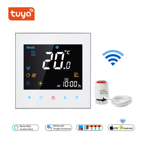 WiFi Smart Thermostat Colorful Display For 3A Water Floor Heating With Electric Actuator for Manifolds and Valves Normally Close ► Photo 1/1