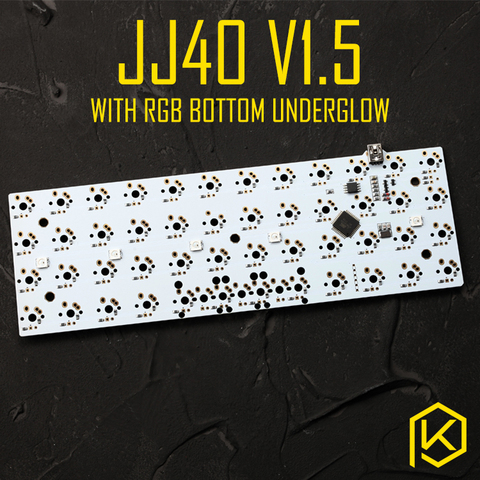 jj40 v1.5 Custom Mechanical Keyboard 40% PCB programmed 40 planck layouts bface firmware gh40 jd40 with rgb bottom underglow led ► Photo 1/6