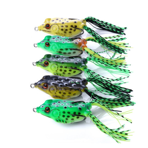 1PCS 6cm 12g Soft Frog Lure Fishing Lures Japan Double Hooks Top Water Plastic Ray Frog Artificial Soft Bait Fishing Tackle ► Photo 1/6