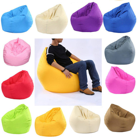 Large/Small Lazy BeanBag Sofas Cover Chairs without Filler Linen Cloth  Lounger Seat Bean Bag Pouf Puff Couch Tatami Living Room