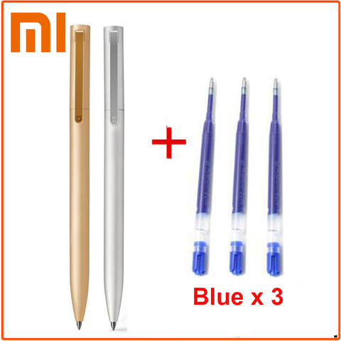 Original Xiaomi Mijia Metal Sign Pen Switzerland Refill Blue