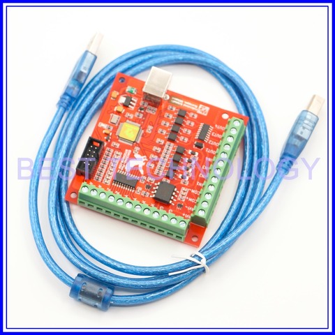 4 Axis USB Motion Controller  Interface Board  MACH 3 system PWM control 100KHz , support Win XP,  Win 7,  Win 8 ► Photo 1/6