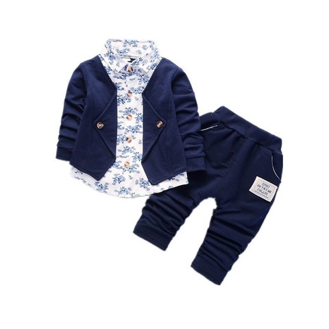 New Spring Autumn Baby Boys Girls Cotton Clothes Infant Gentleman T Shirt Toddler Children Jacket Pants 2Pcs/Sets Kid Tracksuits ► Photo 1/6