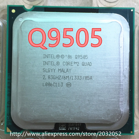 Intel Core2 Quad Processor Q9505 6M Cache/2.83G/1333M FSB LGA775 Desktop CPU (working 100% Free Shipping)q9505 can work ► Photo 1/1