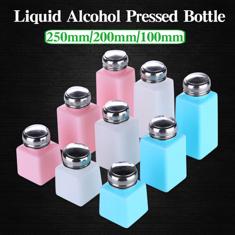 Plastic Press Pump Bottle 100ml 200ml 250ml Liquid Alcohol Bottles Dispenser For Cleaning Panel Mobile Phone Repair Tool ► Photo 1/6