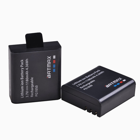 2Pcs 1180mAh PG1050 Rechargeable Li-ion Battery akku for SJCAM SJ4000 SJ5000 SJ6000 SJ8000 EKEN 4K H8 H9 GIT-LB101 GIT PG900 105 ► Photo 1/1