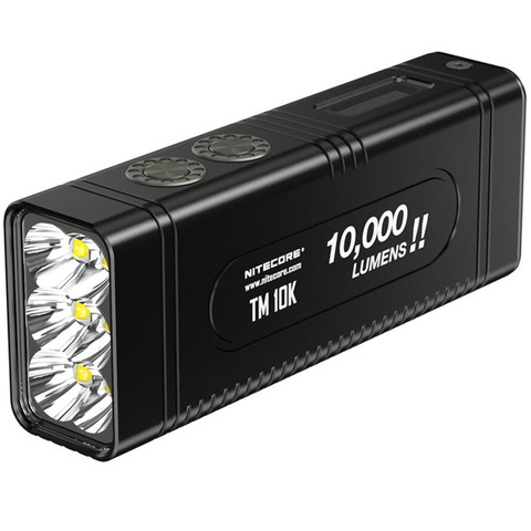 NITECORE TM10K Tiny Monster Rechargeable Flashlight 6 CREE XHP35 HD max 10,000 lumen LED screen throw 288 meter built in battery ► Photo 1/1