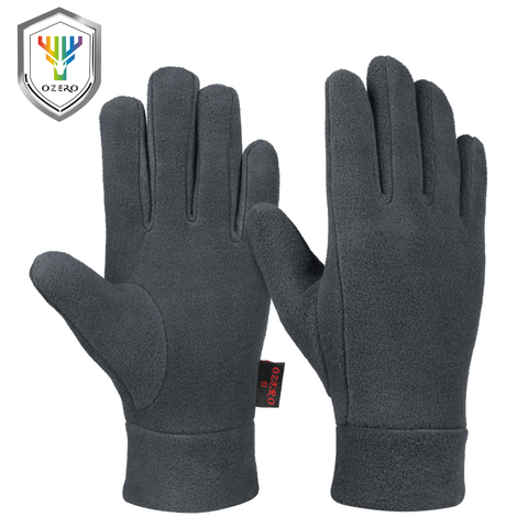 OZERO Running Winter Gloves Windproof Liners Thermal Polar Reflective Thicken Keep Warm Gloves Sport Biking Gloves for Men Women ► Photo 1/6