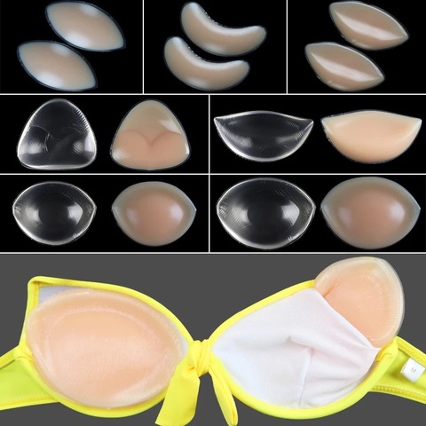 Various Type Silicone Bra Pads Women Magic Push Up Swimsuit Bra Insert Pads Reusable Silicone Bikini Bra Enhancers Pads Inserts ► Photo 1/6