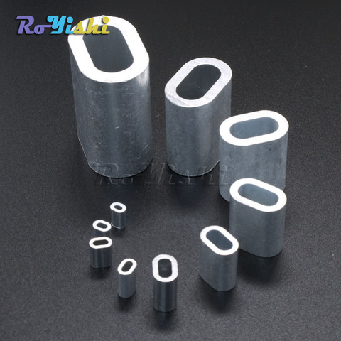 100pcs/pack Aluminum Cable Crimp Sleeve Cable Ferrule Stop for Snare Wire Rope Clip Swage Trap Barrel Fitting ► Photo 1/6