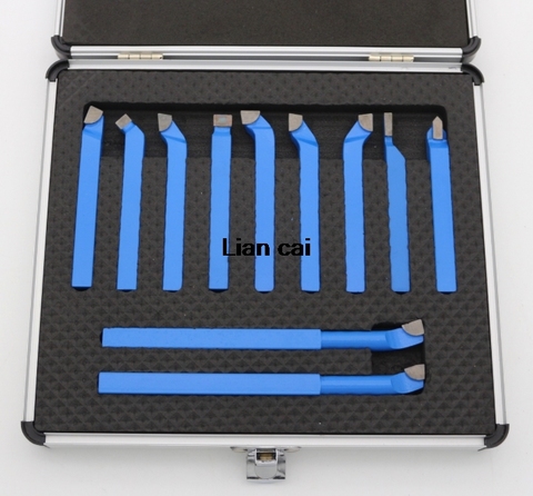 11pcs Metal Lathe Turning Tool Lathe Tool Rod Industrial Carbide Welding CNC Carbide Brazed Tipped Cutter Tool Bit Cutting Kit ► Photo 1/5