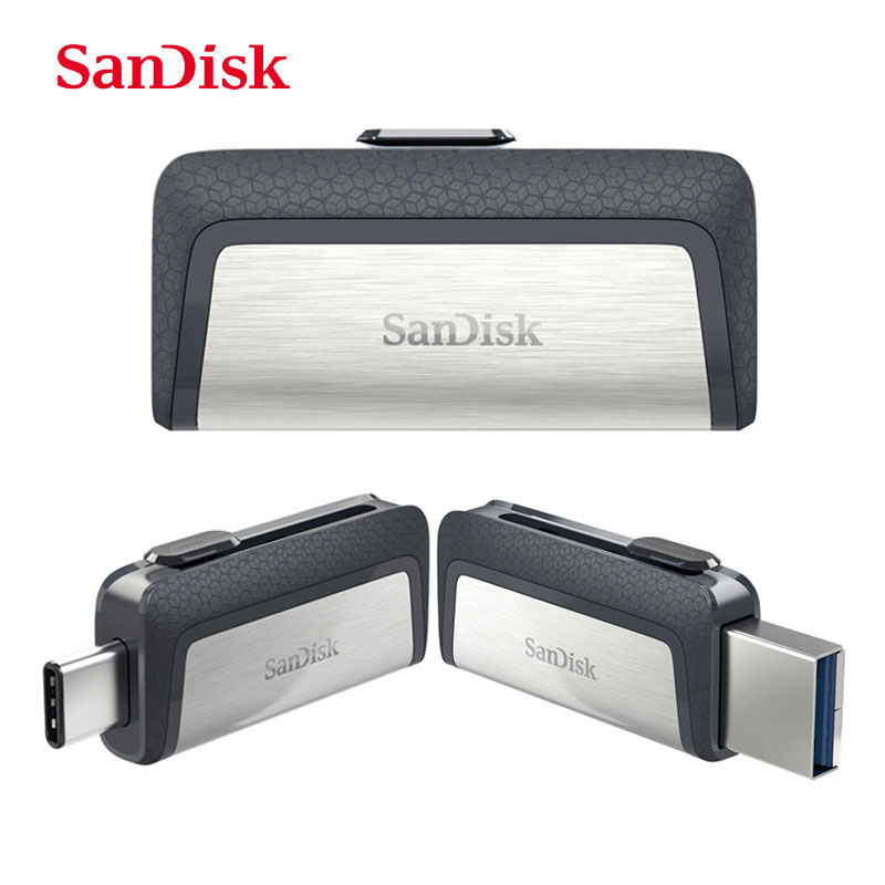 Buy Online Sandisk Type C Usb 3 1 Dual Interface Otg Pen Drive 256gb 128gb 64gb 32gb 16gb Ultra Dual Drive Usb 3 1 Type C Up To 150m S Alitools