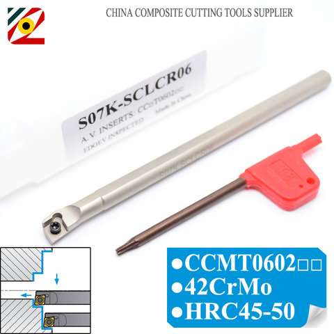 EDGEV CNC Internal Tool Holder S07K-SCLCR06 S07K-SCLCL06 S08K-SCLCR06 S08K-SCLCL06 Turning Tools Lathe Boring For CCMT060204 ► Photo 1/5