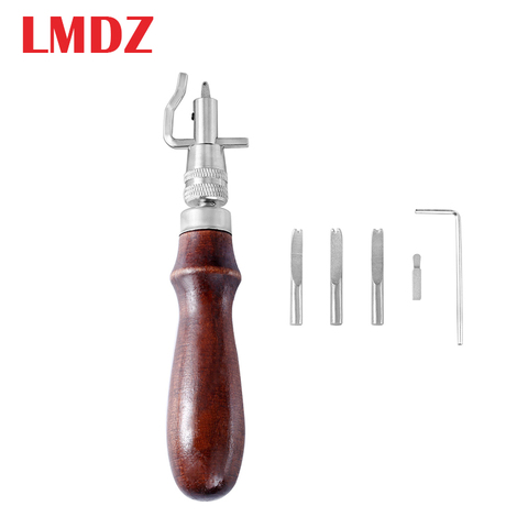 LMDZ 7 in 1 Adjustable Stitching Groover and Creasing Edge Beveler Leathercraft Sets to Sew & Crease Leather Groovers Tool ► Photo 1/6