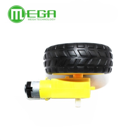 1Lot=4set package Deceleration DC motor + supporting wheels , a / smart car chassis, motor / robot car wheels ► Photo 1/1