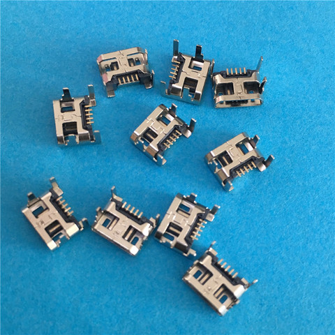10PCS YT2011Y Micro USB 5P 4 feet 5 Pin USB socket plug board type plate-insert Connector Copper High Quality On Sale ► Photo 1/1