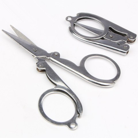 Office scissors Portable Folding Scissors Mini Folding Travel Scissors Handmade paper Silver steel Scissors ► Photo 1/4