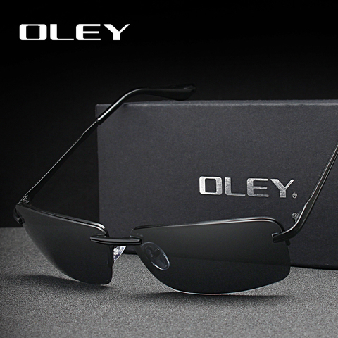 OLEY Brands Men's Rectangular Frameless Polarized Sunglasses  UV400 Mirror Male Sun Glasses Women For Men Oculos de sol ► Photo 1/6