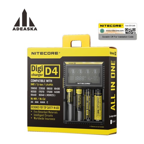 Nitecore D4 D2 I4 I2 Digicharger LCD Intelligent Circuitry Global Battery Charger 18650 ► Photo 1/5