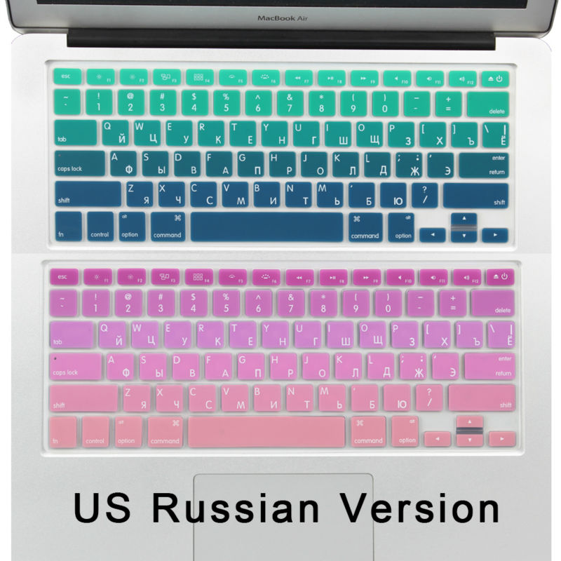 Russian Keyboard Silicone Skin Cover Protector For Apple Macbook Air Pro 13 15