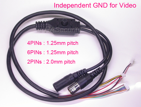 Independent GND for Video OSD cable 6PINs + 4PINs (1.25mm pitch) + 2PINs for CCTV camera PCB board module installation assembly ► Photo 1/1