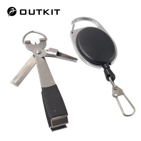 OUTKIT Fishing Stainless Steel Nipper Line Cutter Clipper Hook Eye Cleaner Quick Knot Tools Hook Sharpener Fly Tying Tool Tackle ► Photo 1/6