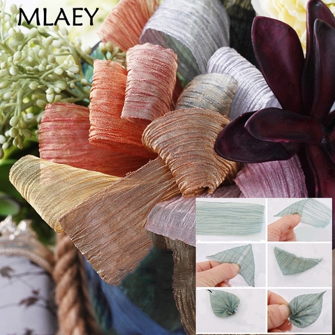 MLAEY Lace Ribbon 2Yard/Lot Polyester Protection Lace Fabric Sewing Clothes Lace Trimmings Mesh Gift Bouquet Wrapping Ribbon ► Photo 1/6