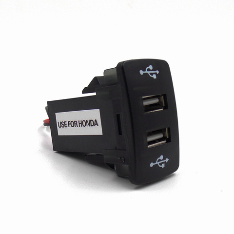 Dual USB Power Socket with Audio Port for iPhone Charger Smart Phone for Honda Civic Spirior CRV Fit Jazz City Accord Odyssey ► Photo 1/4