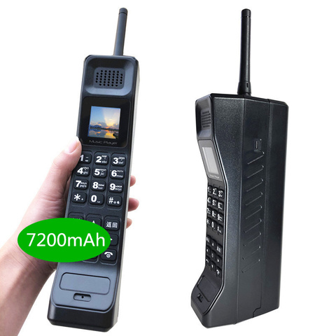 2022 NEW real 7200mAh Powerbank Super Big Mobile Phone Luxury Retro Telephone Loud Sound music player Standby Dual SIM Heavy ► Photo 1/6