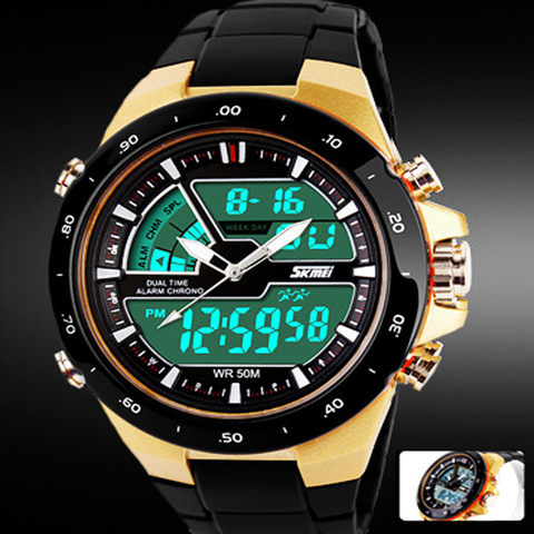 Skmei Men Sport Watches Military Casual Sports Men's Watch Quartz-watch Waterproof Silicone Clock Male S Shock Relogio Masculino ► Photo 1/6