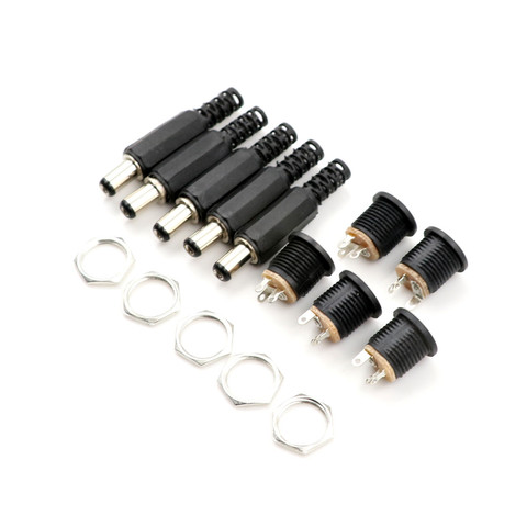 10 pcs 12V 3A Plastic Male Plugs + Female Socket Panel Mount Jack DC Power Connector Electrical Supplies ► Photo 1/6