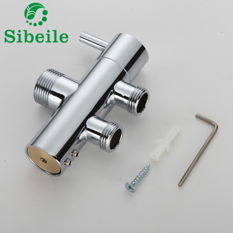 SBLE Bathroom Toilet Bidet 3/4'' 1/2'' T-adapter Shower Diverter Valve Shower Faucet Tee Connector Shattaf Valve Brass Made ► Photo 1/1