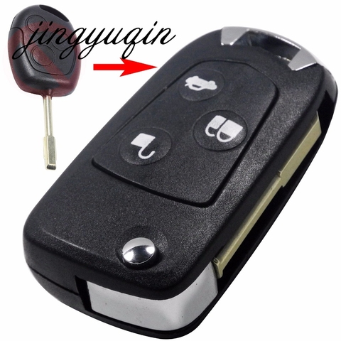 jingyuqin 3 Buttons Uncut Refit Remote Folding Flip Key Shell For Ford Focus KA Mondeo Fob Case ► Photo 1/6