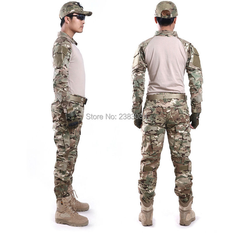 Men's Combat Camo Suits Outdoor Airsoft Uniform-Jacket Pant Outwear New no hat 
