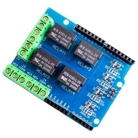 4 channel 5v relay shield module, Four channel relay control board relay expansion board for arduino UNO R3 mega 2560 ► Photo 1/3