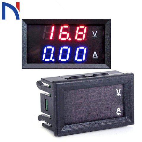 0.56inch Mini Digital Voltmeter Ammeter DC 100V 10A Voltmeter Current Meter Tester Blue+Red Dual LED Display Green Red Yellow ► Photo 1/1