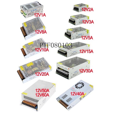 12V 24V 5V Power Supply Led Driver Adapter For Strip Lights LED AC110V-220V TO DC 1A 2A 5A 8A 10A 15A 20A 30A 50A 60A 70A ► Photo 1/1