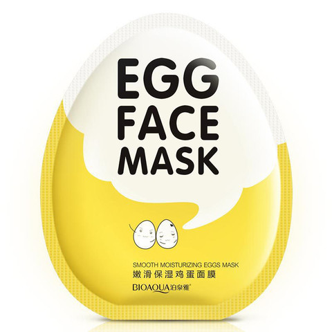 BIOAQUA Egg Facial Mask Smooth Moisturizing Face Mask Oil Control Shrink Pores Whitening Brighten Mask Skin Care ► Photo 1/6