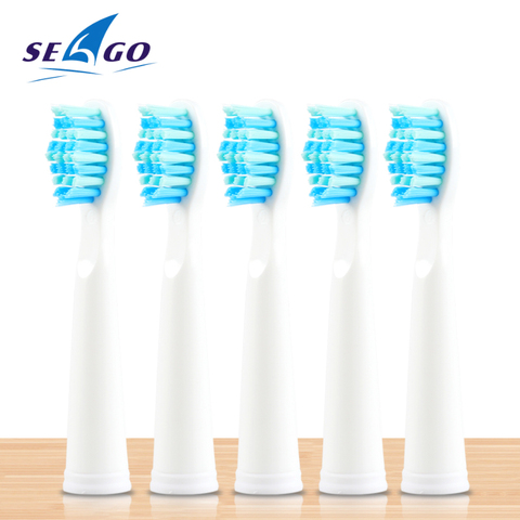 5pcs/lot SEAGO Replacement Brush Heads Sonic Wave Bristles Electric Toothbrush Head Compatible with E4/SG515/SG507/SG551 WHITE ► Photo 1/6