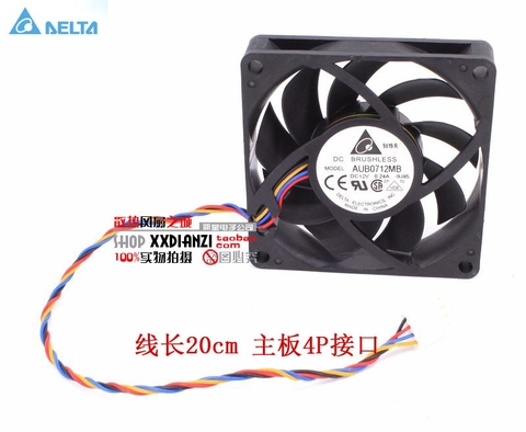 for delta AUB0712MB 7015 12V 0.24A 7cm 4 -pin PWM CPU cooling fan  70*70*15mm ► Photo 1/5