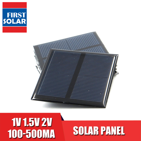 DIY Solar Panel 100 120 150 250 300 350 435 500 mA Solar Panel 1V 1.5V 2V Mini Solar Battery Cell Phone Charger Portable ► Photo 1/1