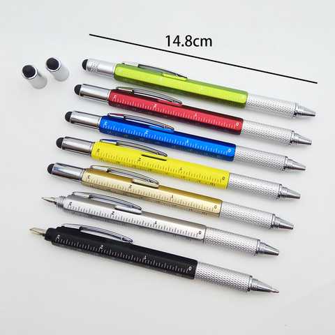 1PC Tool Ballpoint Pen Creative Stationery Screwdriver Ruler Spirit Level Ball Pen Multifunction Canetas Office Promotion Gift ► Photo 1/6
