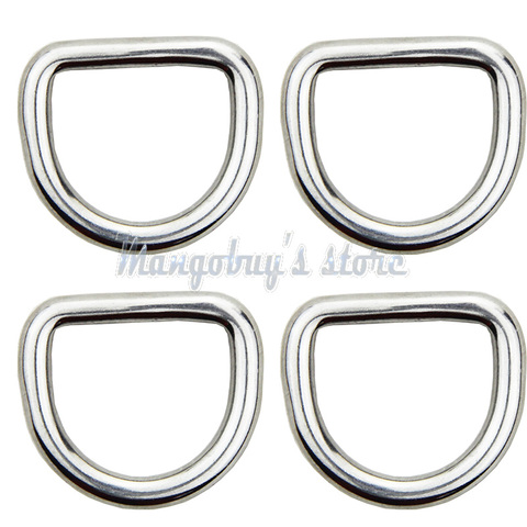 10 PCS 5mm/4mm Diameter Forged AISI 316 Stainless Steel Welded D Ring Boat Hardware Rigging Kayak Boat Accessories Marine Surf ► Photo 1/4