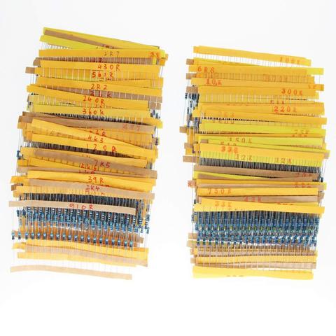 1/4w resistors pack 168 values x 10pcs = 1680pcs 0.1 - 10M 1% full range resistors assortment kit ► Photo 1/2