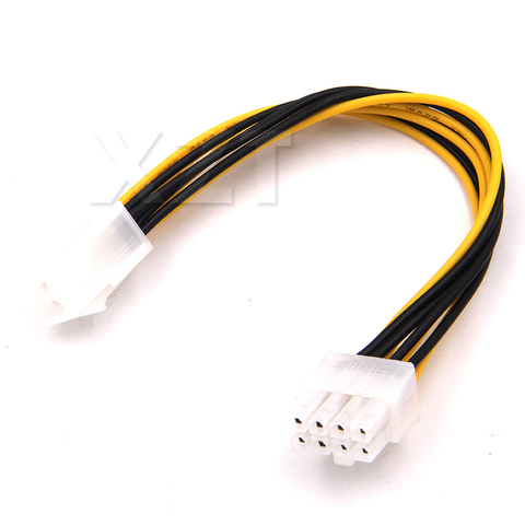 4 Pin Male to 8 Pin CPU Power Supply Adapter Converter ATX Cable 12V ► Photo 1/6