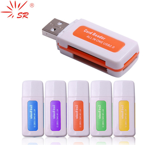 SR New Product USB 2.0 Multi Card Reader 4 in 1 Memory Card Reader for M2 SD SDHC DV Micro SD TF Card Drop Shipping Wholesale ► Photo 1/6